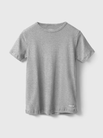 Cotton Ribbed Round Neck Tee